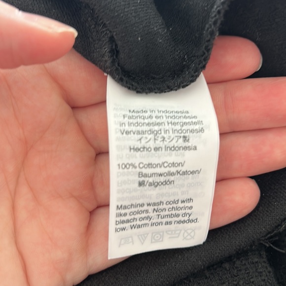 Madewell, Medium Texture and Thread 3/4 sleeve shirt, Black - Picture 3 of 3